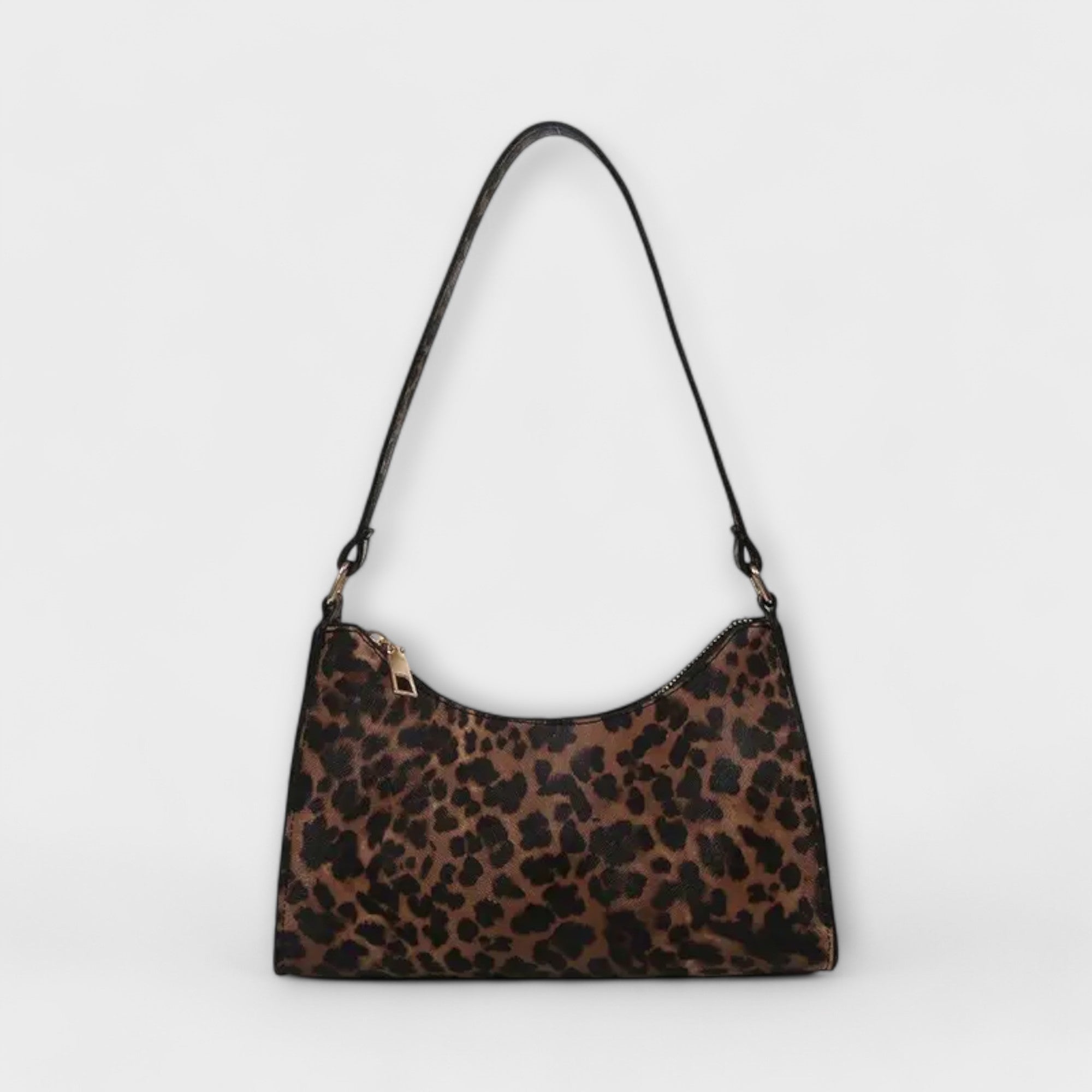Barbara's Bags - French Style Shoulder Bag with Leopard Print