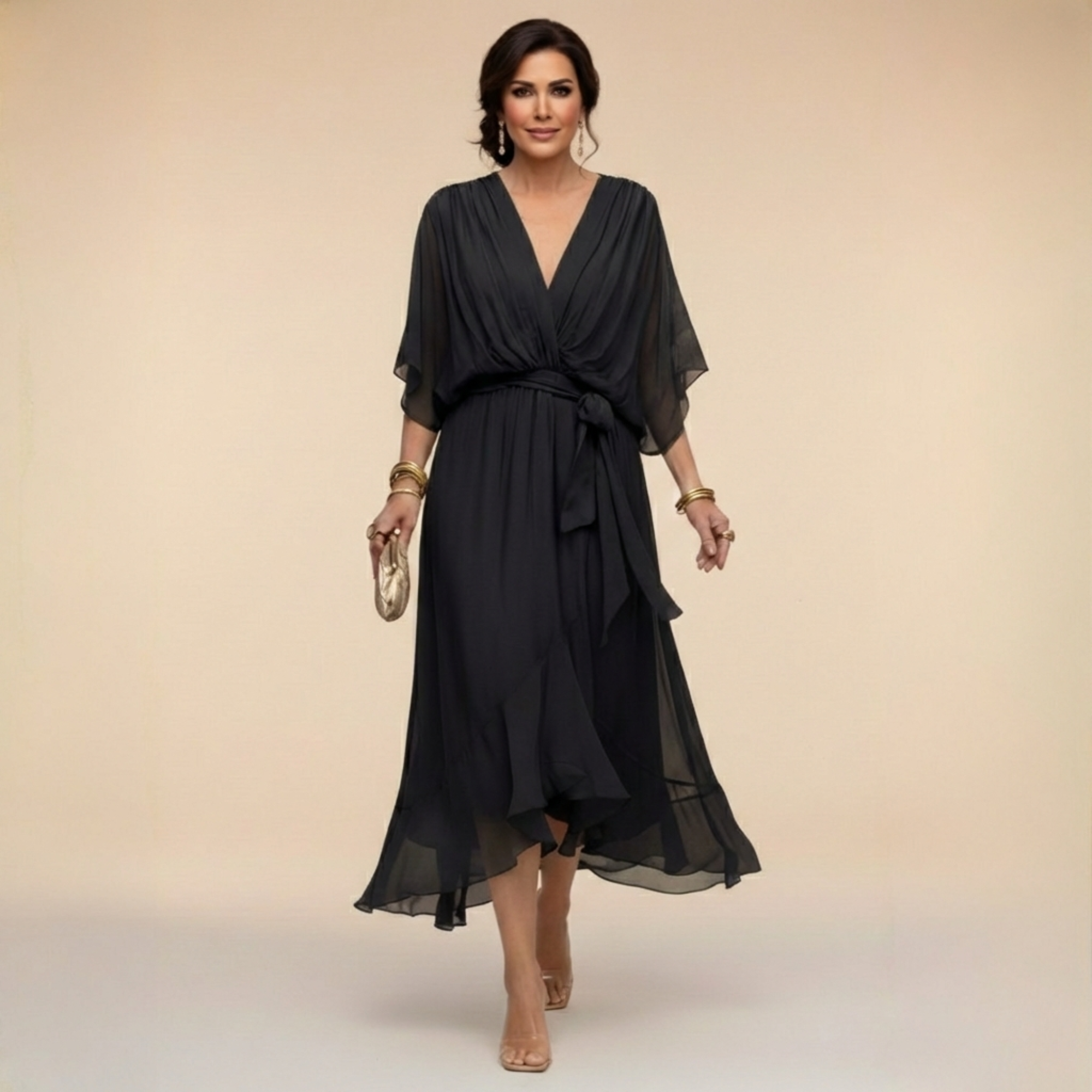 Carmen | V-Neck Chiffon Dress