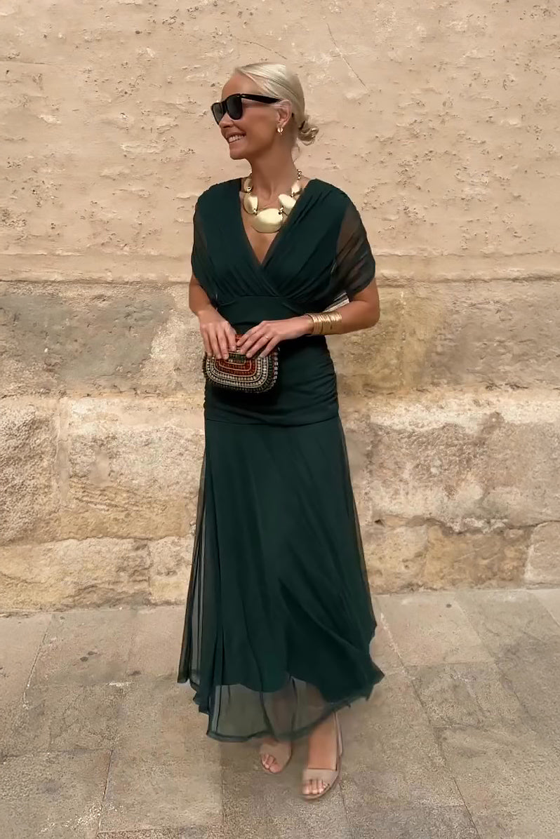 Emerald Elegance™ Maxi Dress