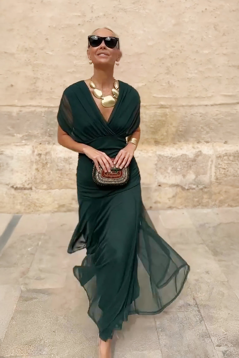 Emerald Elegance™ Maxi Dress