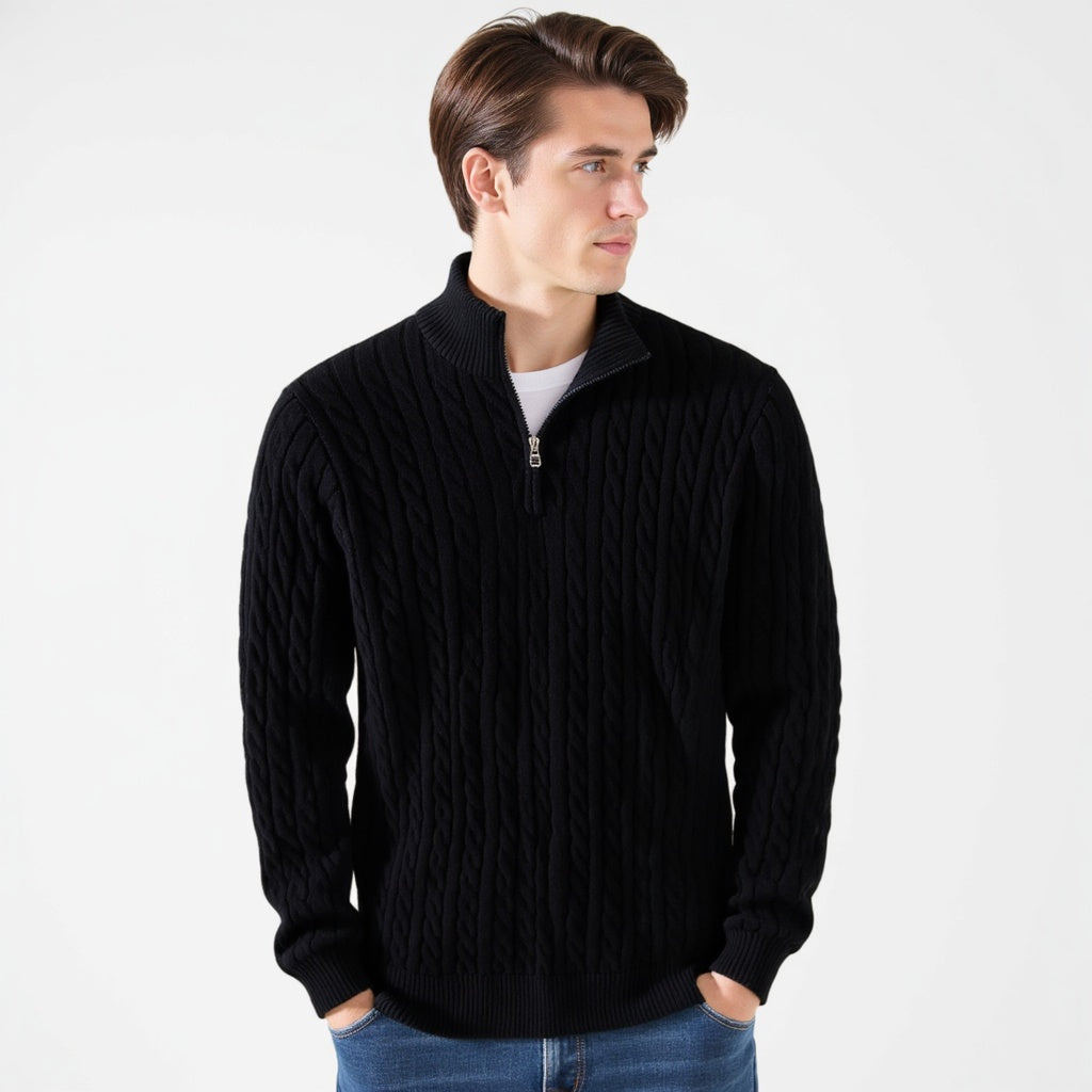 TAEBAEK™ Zipped Cable Sweater
