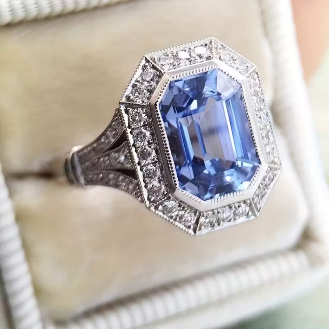 Vintage Sapphire Crown Ring
