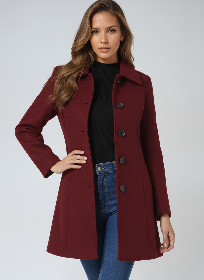 Sylvia™ Women's Single Breasted Winter Trench Coat