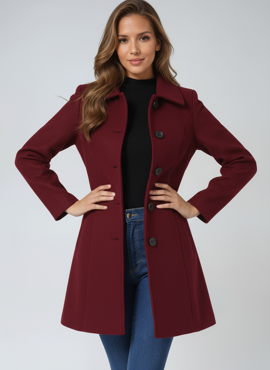 Sylvia™ Women's Single Breasted Winter Trench Coat