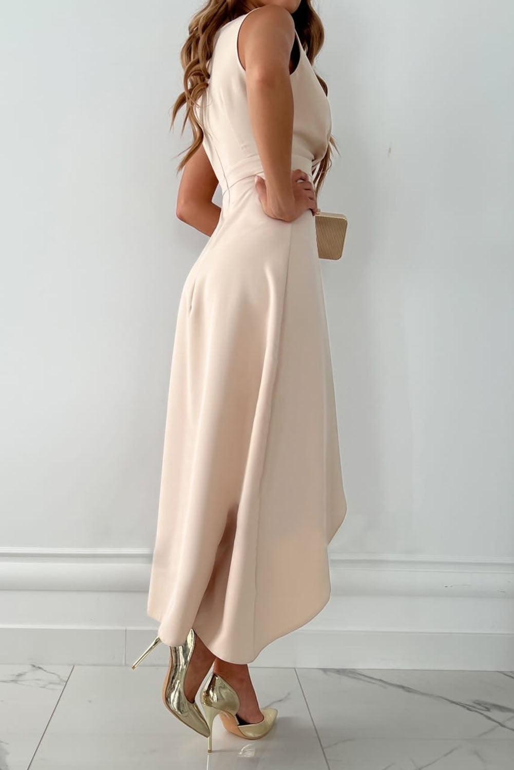 Sophie™ Elegant Midi Dress with V-Neck