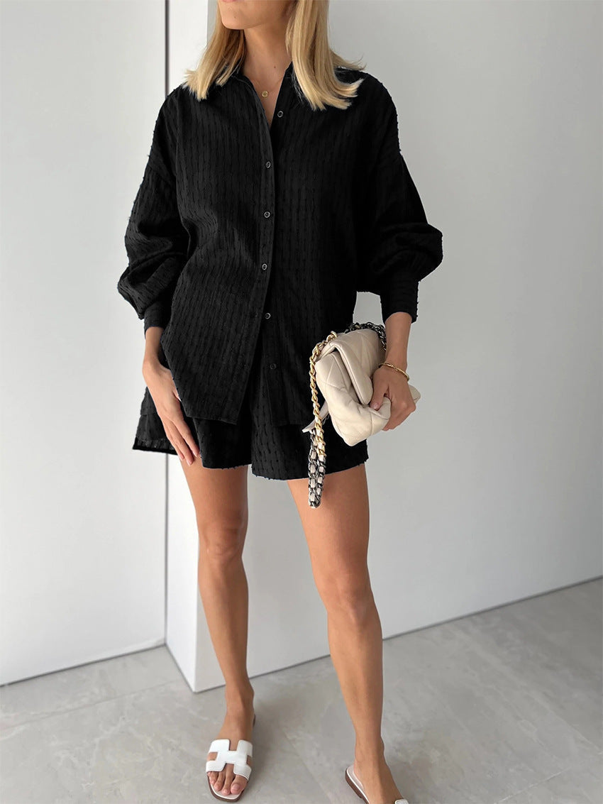 CHARLOTTE | BREEZY SHIRT & SHORTS LOUNGE SET