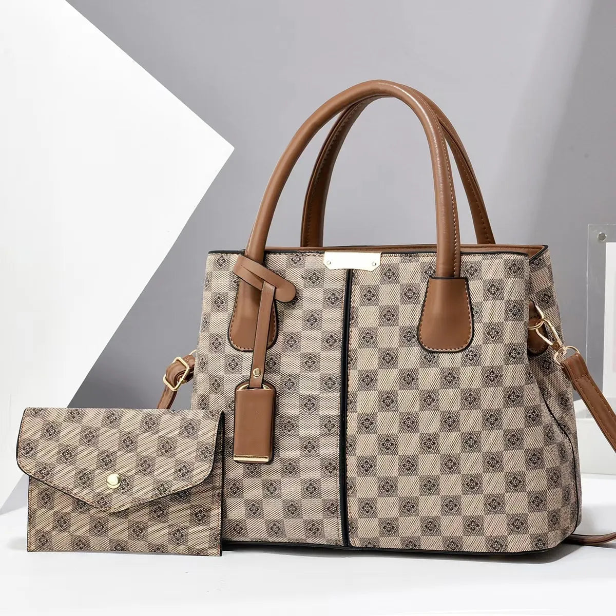 Barbara's Bags - Stylish Chic 2-Piece Leather Bag Set