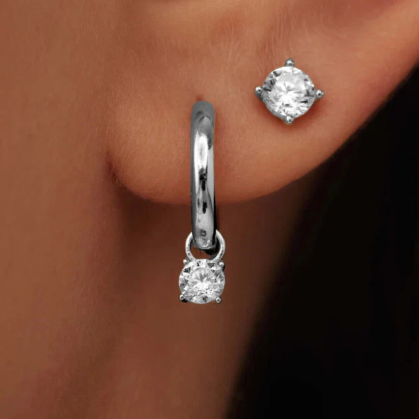 Larmes | Lune Stone Stud Earrings