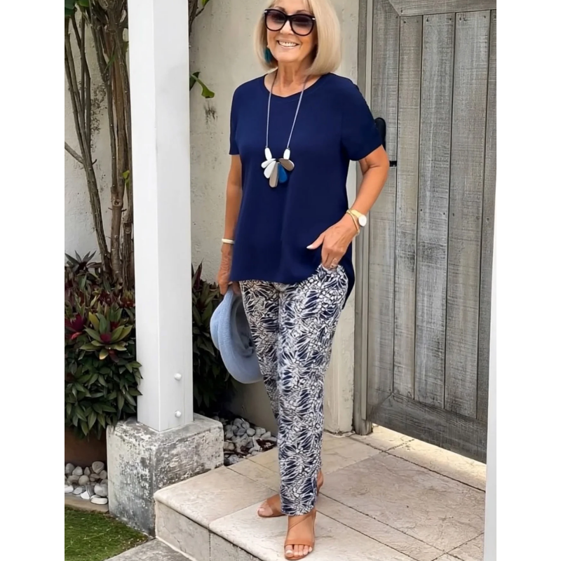 Two-piece set with print