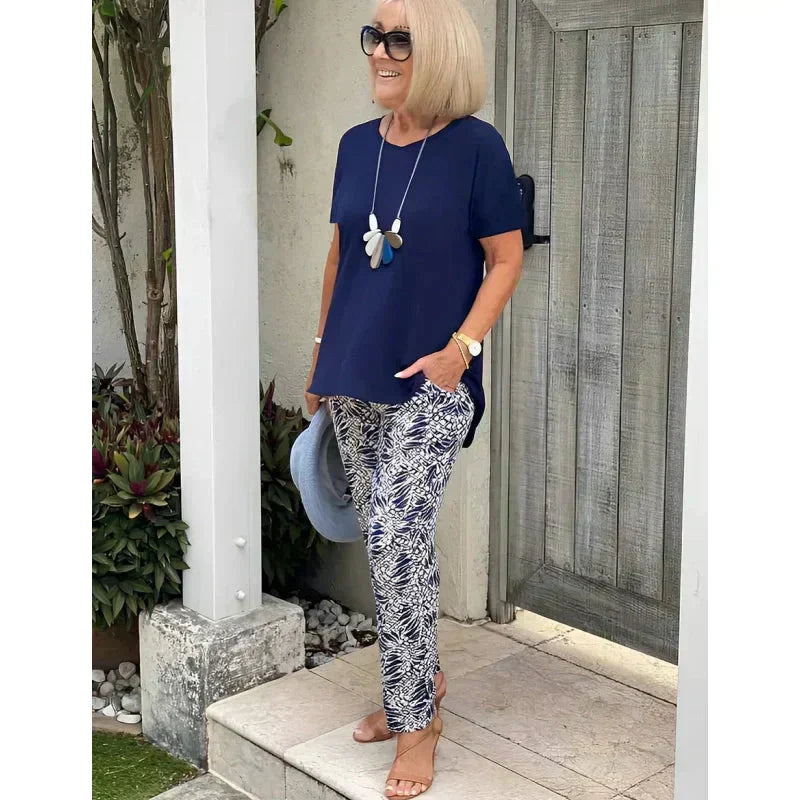 Two-piece set with print