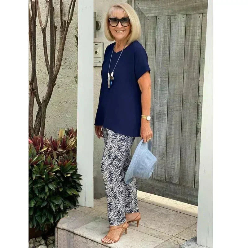 Two-piece set with print