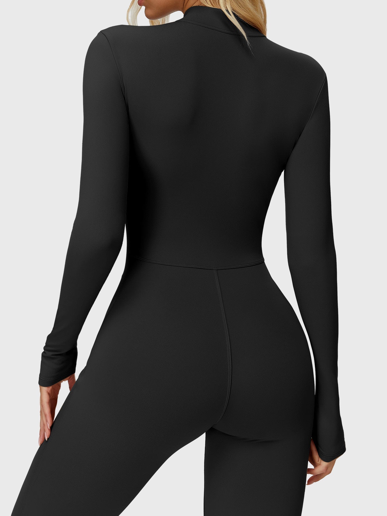 Velouré Belle Long Sleeve Zipper Flared Jumpsuit