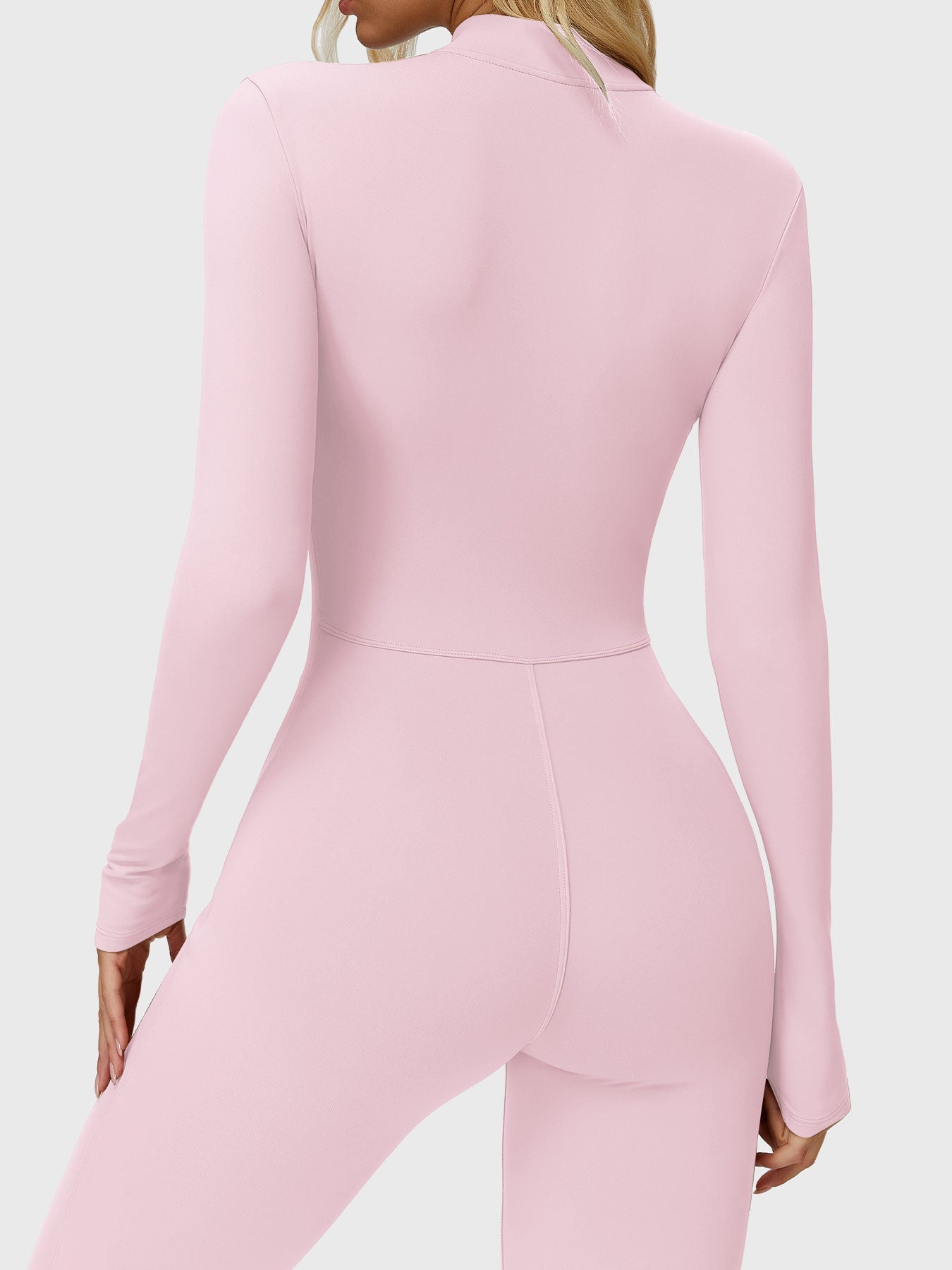 Velouré Belle Long Sleeve Zipper Flared Jumpsuit