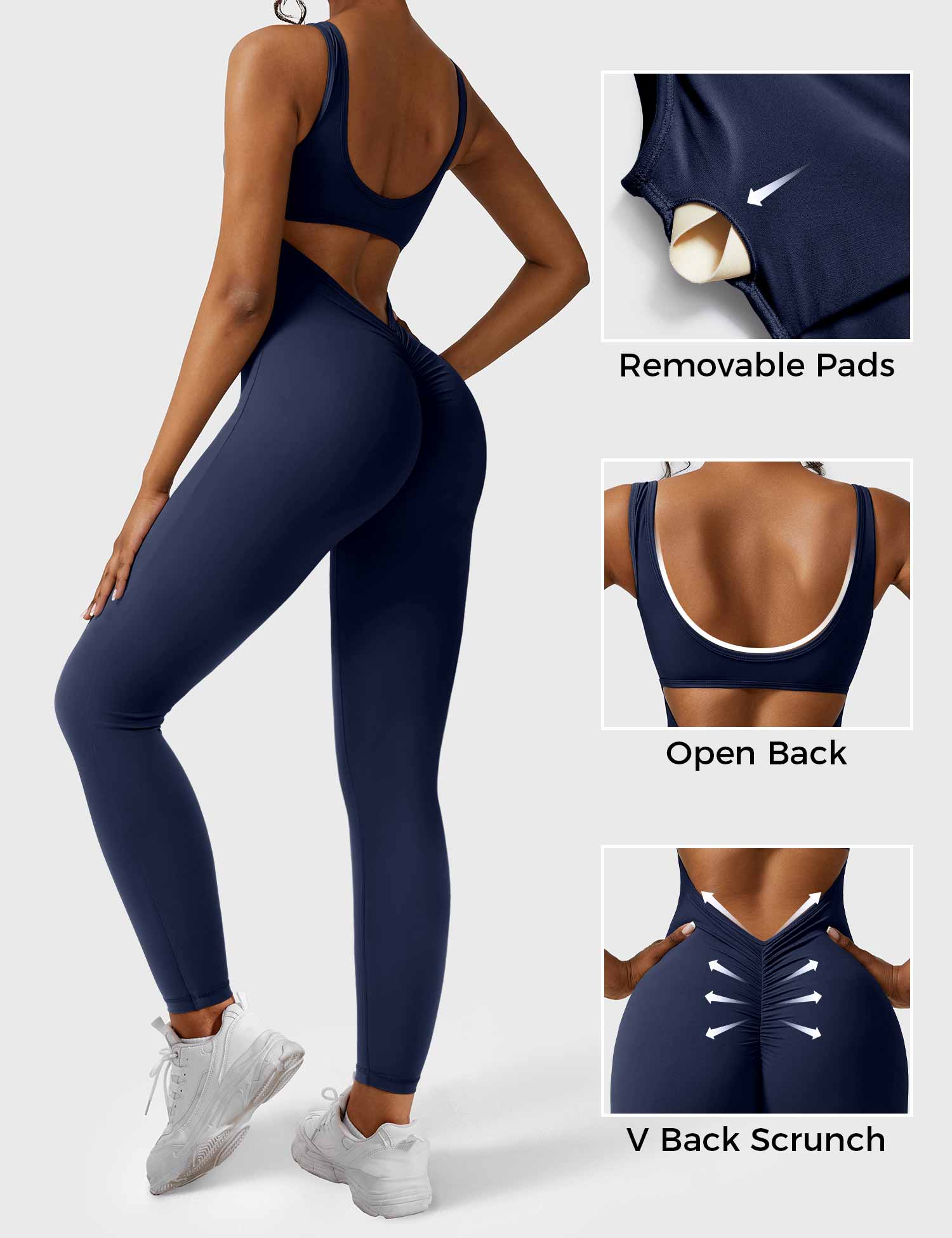 Velouré Lizvette V-Back Jumpsuit