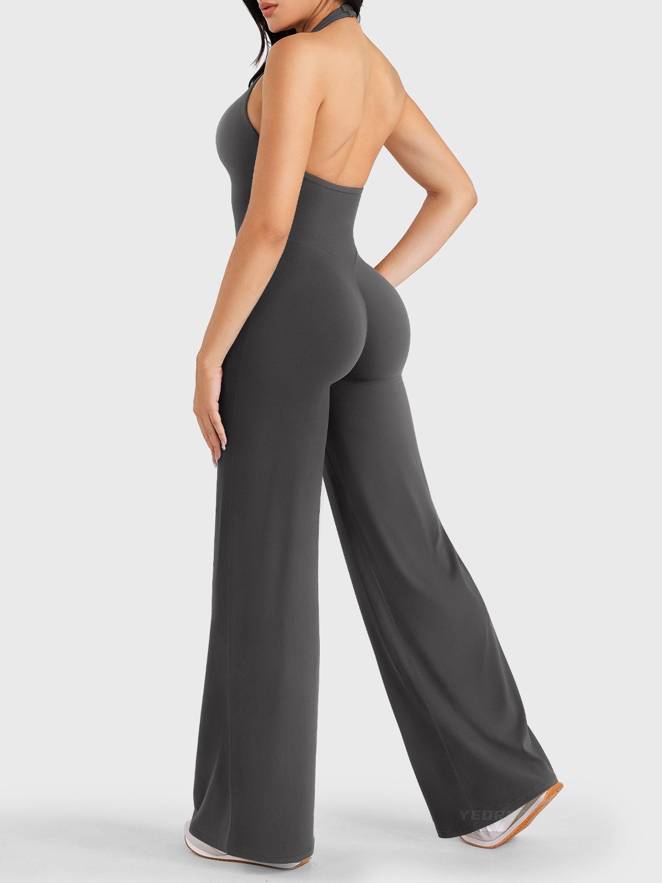 Velouré Cathylie Halter Straight Leg Jumpsuit