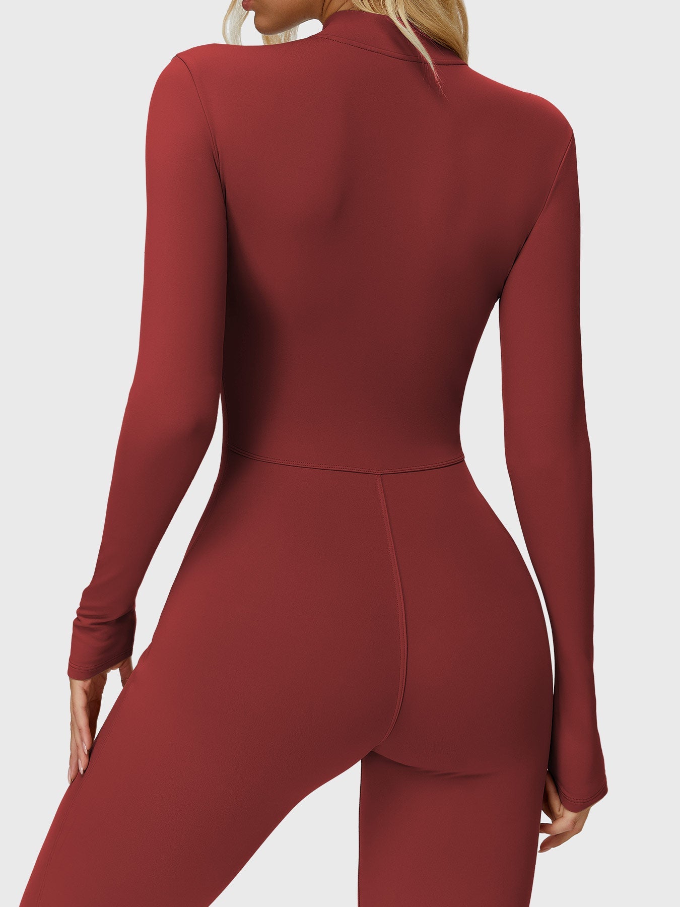 Velouré Belle Long Sleeve Zipper Flared Jumpsuit