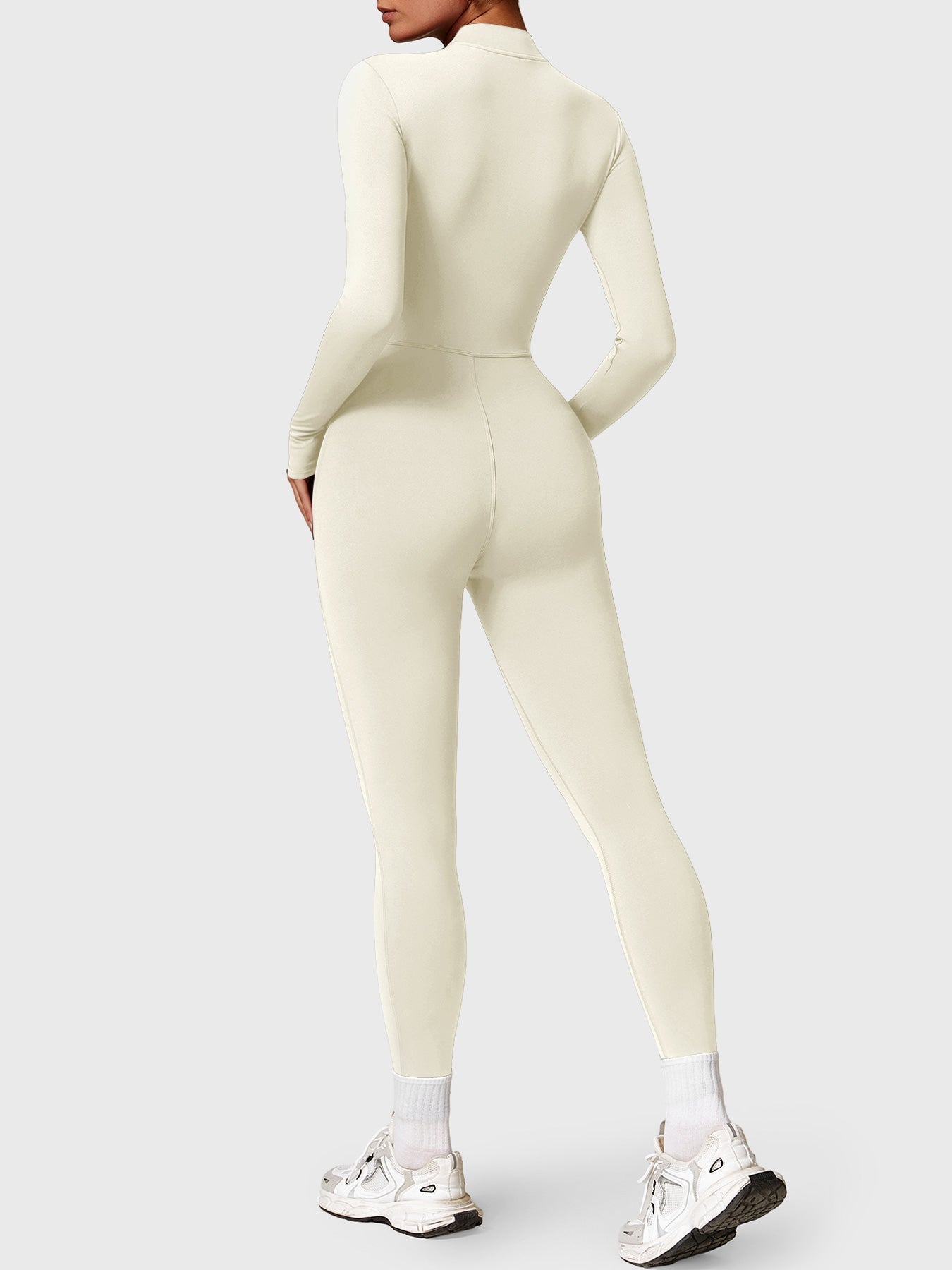 Velouré Belle Fleece Long Sleeve Zipper Jumpsuit
