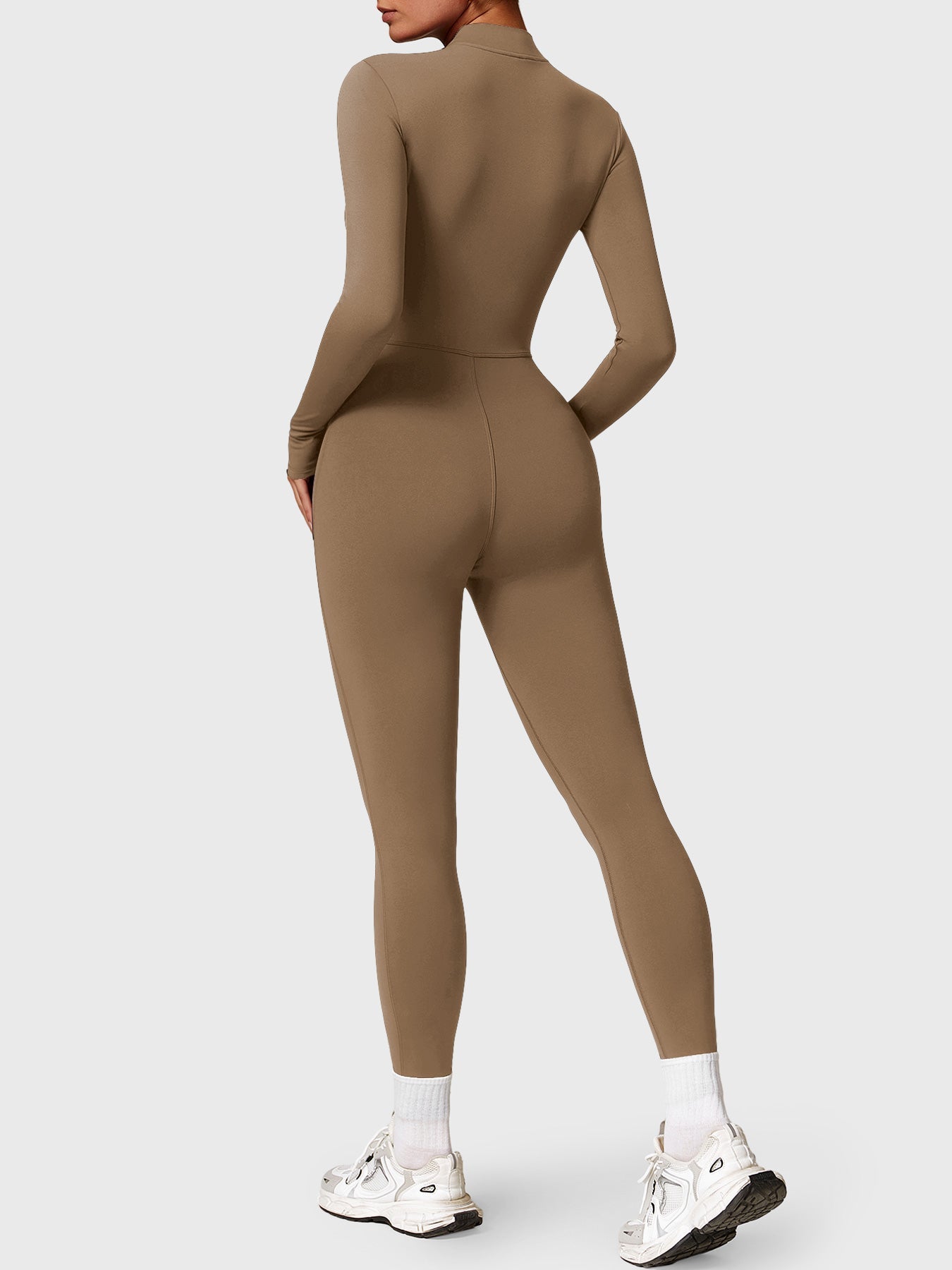 Velouré Belle Fleece Long Sleeve Zipper Jumpsuit