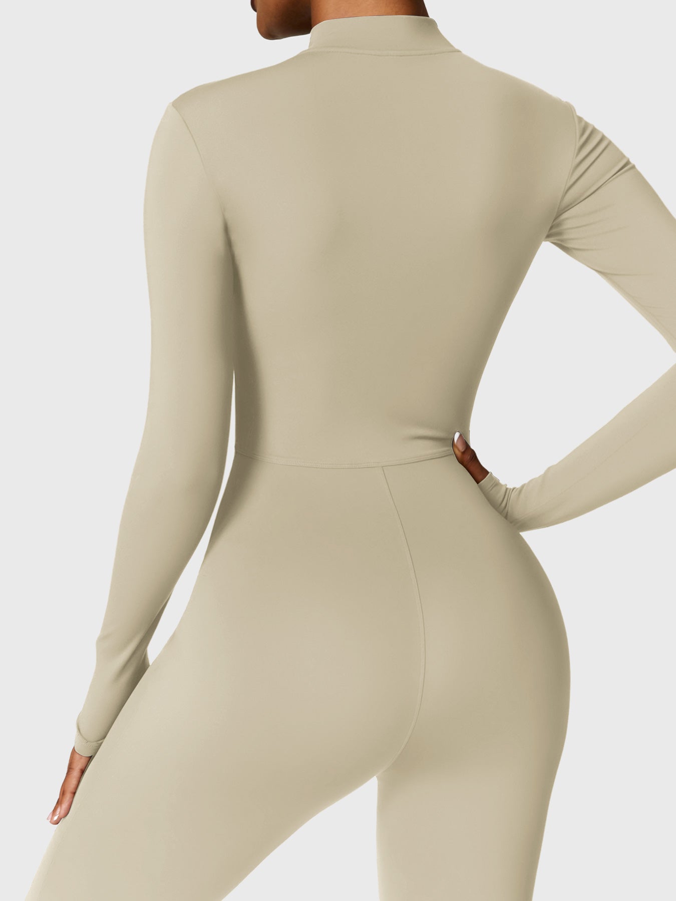 Velouré Belle Fleece Long Sleeve Zipper Jumpsuit