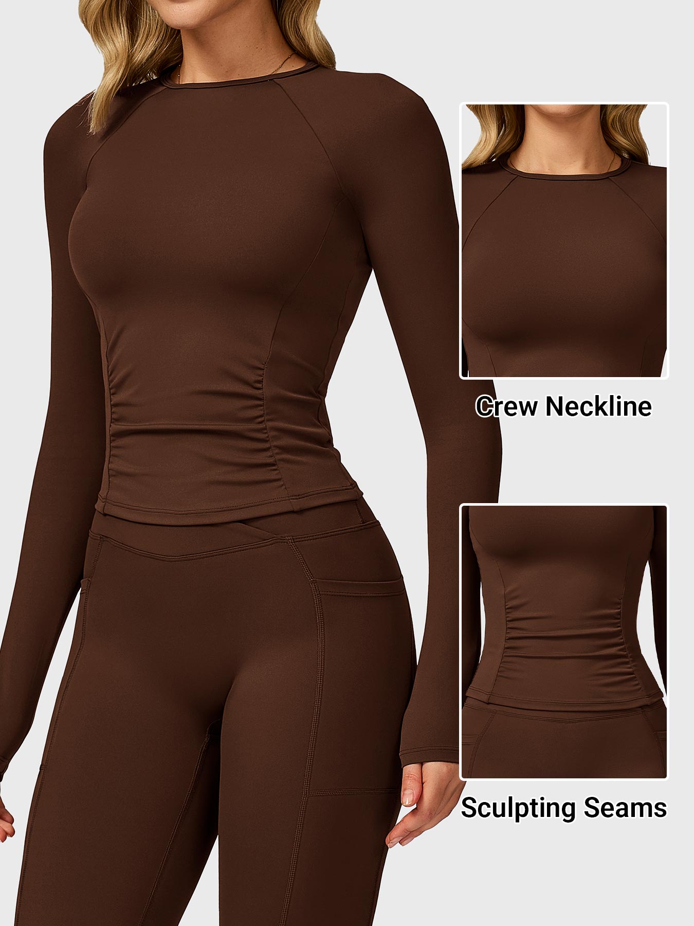 Velouré Lesley Sculpted Long Sleeves Top