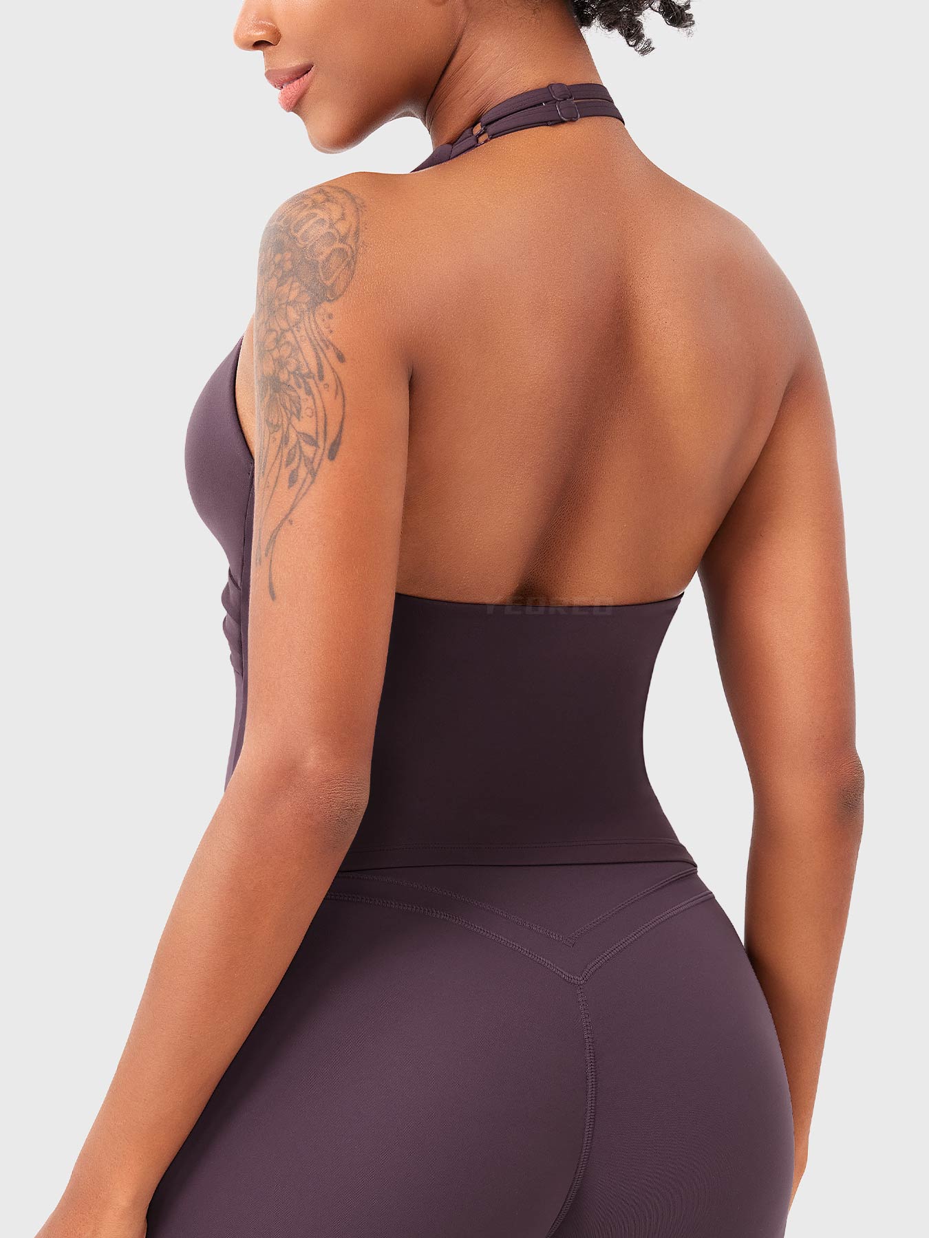 Velouré Elevine V Neck Halter Tank
