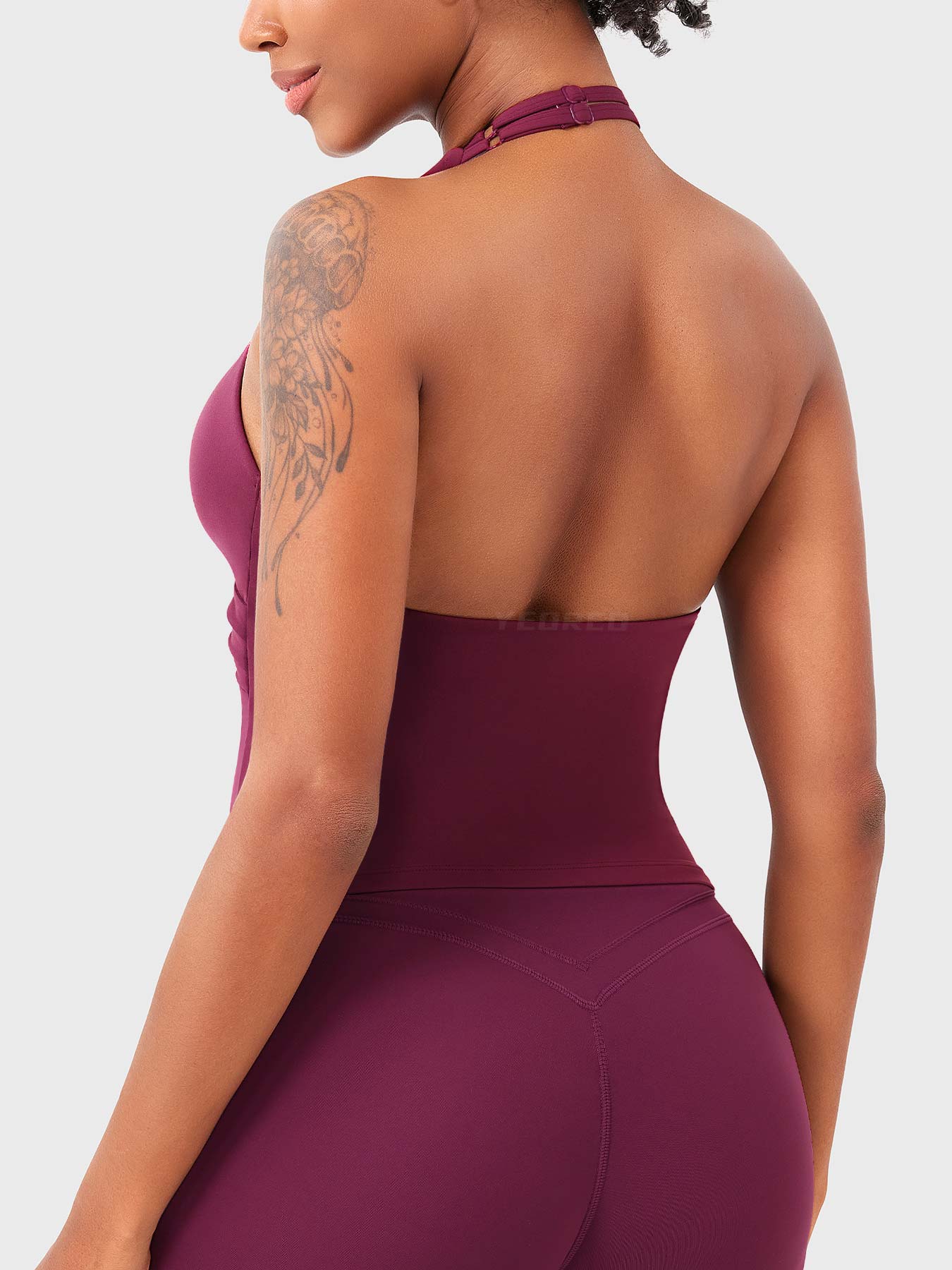 Velouré Elevine V Neck Halter Tank