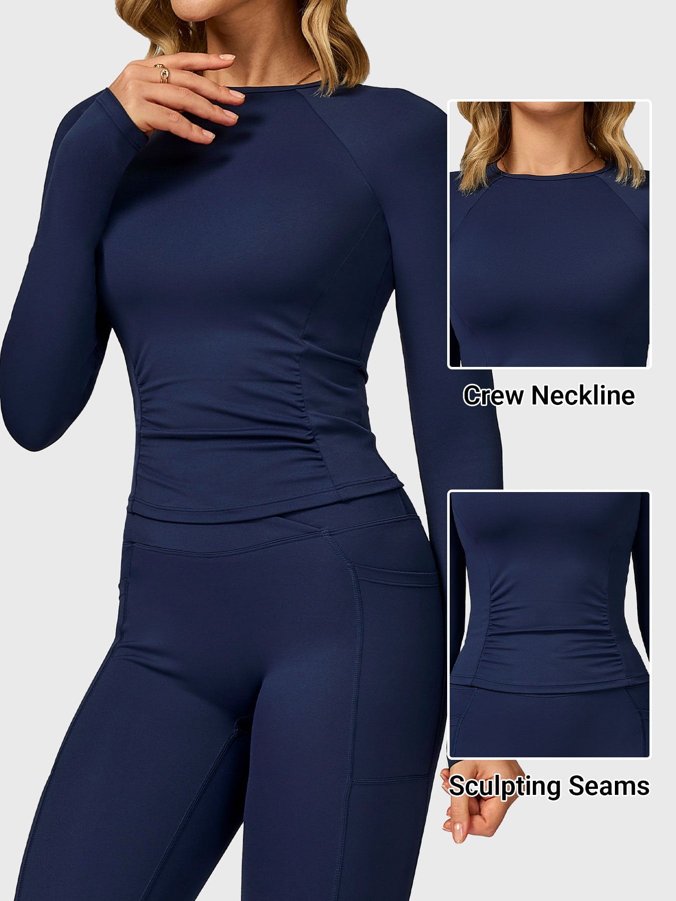 Velouré Lesley Sculpted Long Sleeves Top