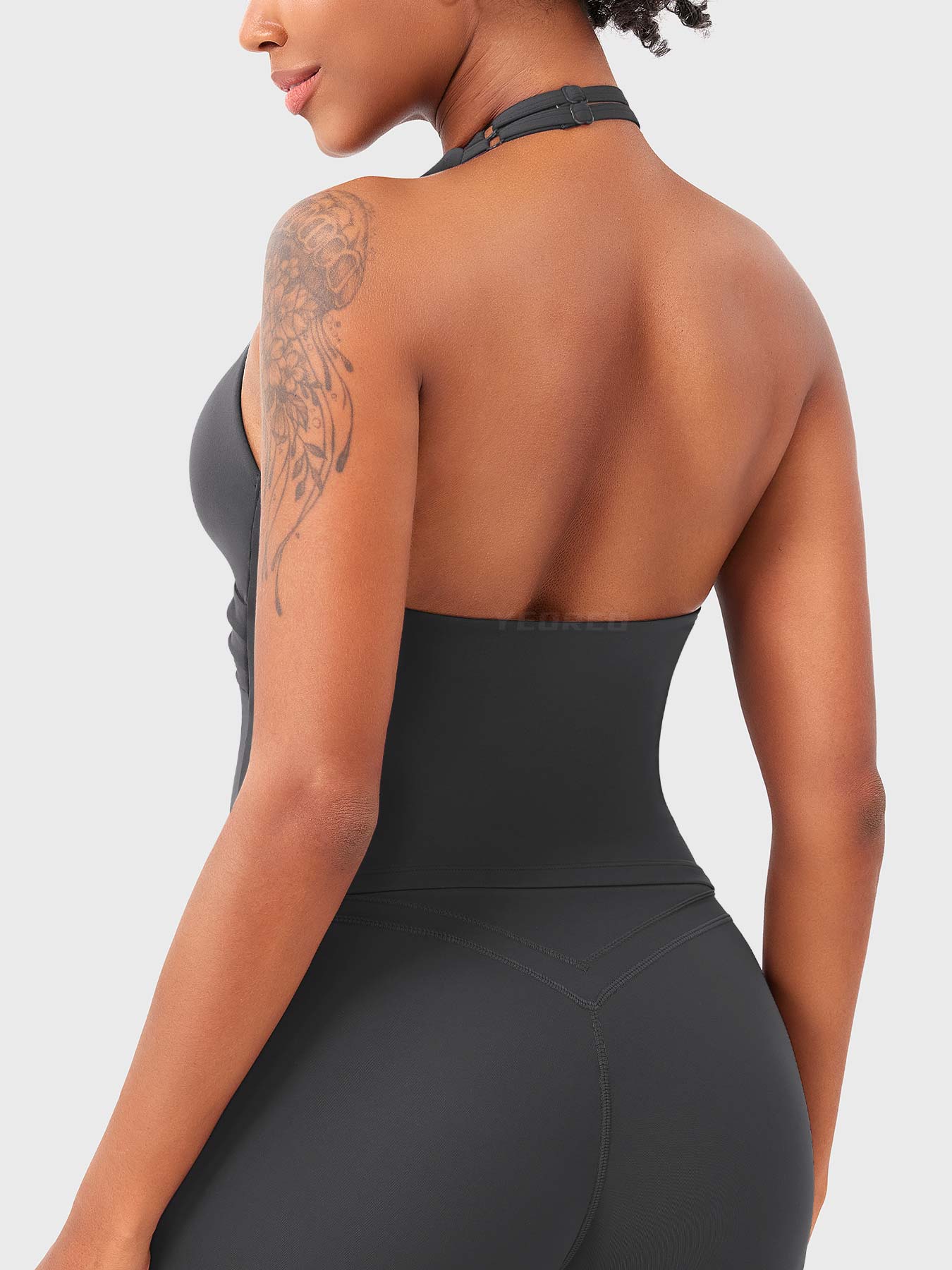 Velouré Elevine V Neck Halter Tank