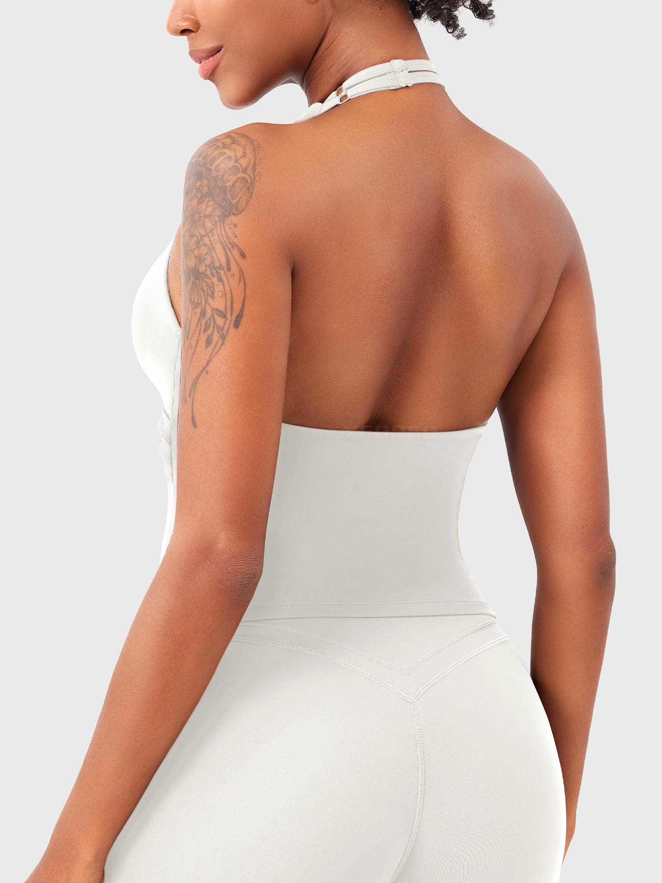 Velouré Elevine V Neck Halter Tank