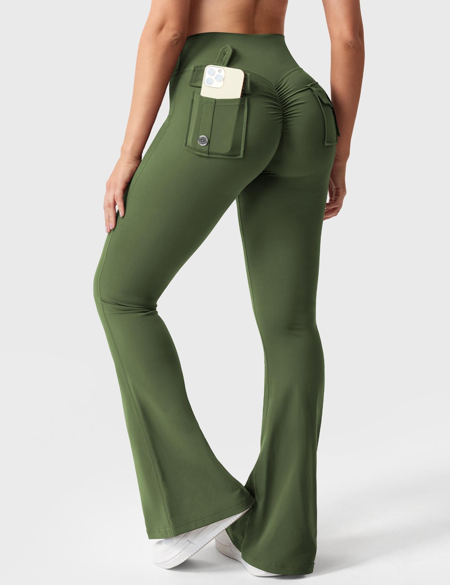 Velouré Brittany Flared Leggings with Pockets