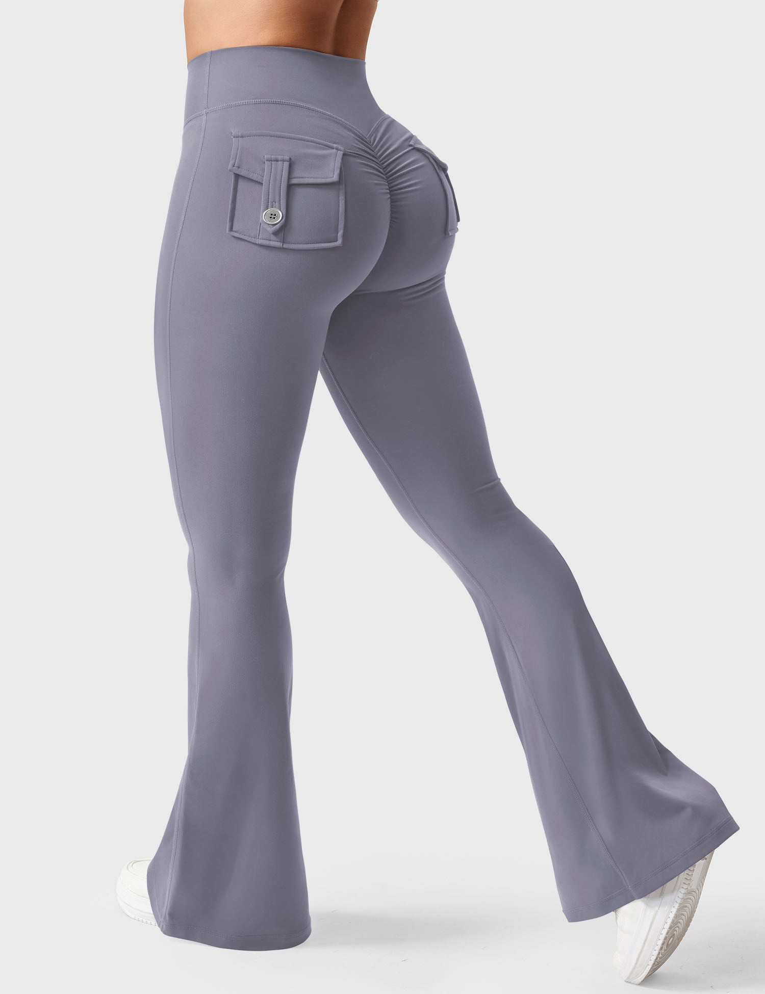 Velouré Brittany Flared Leggings with Pockets