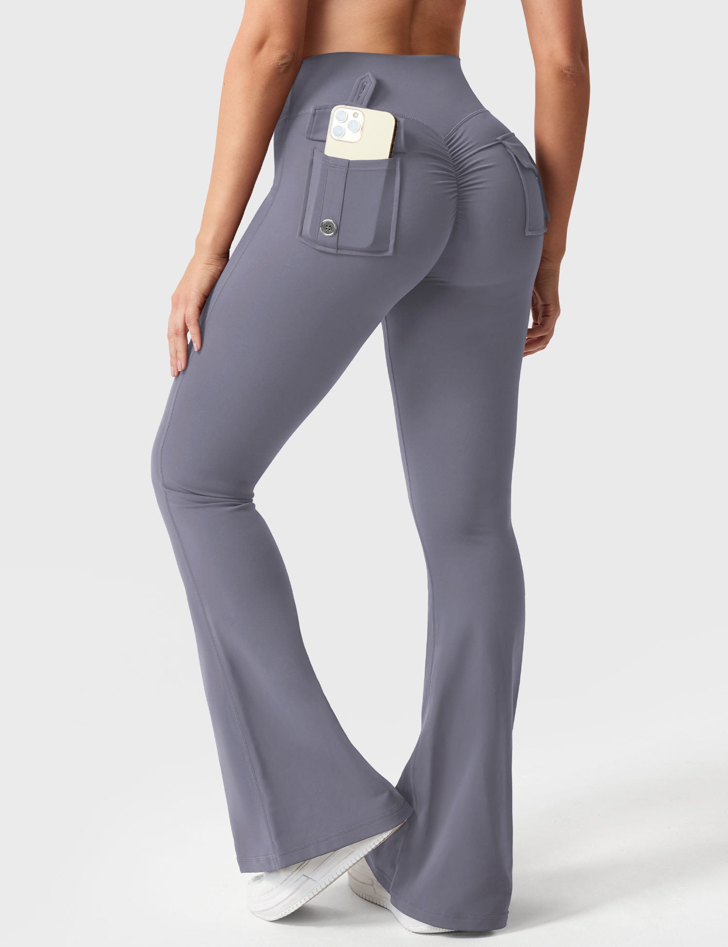 Velouré Brittany Flared Leggings with Pockets