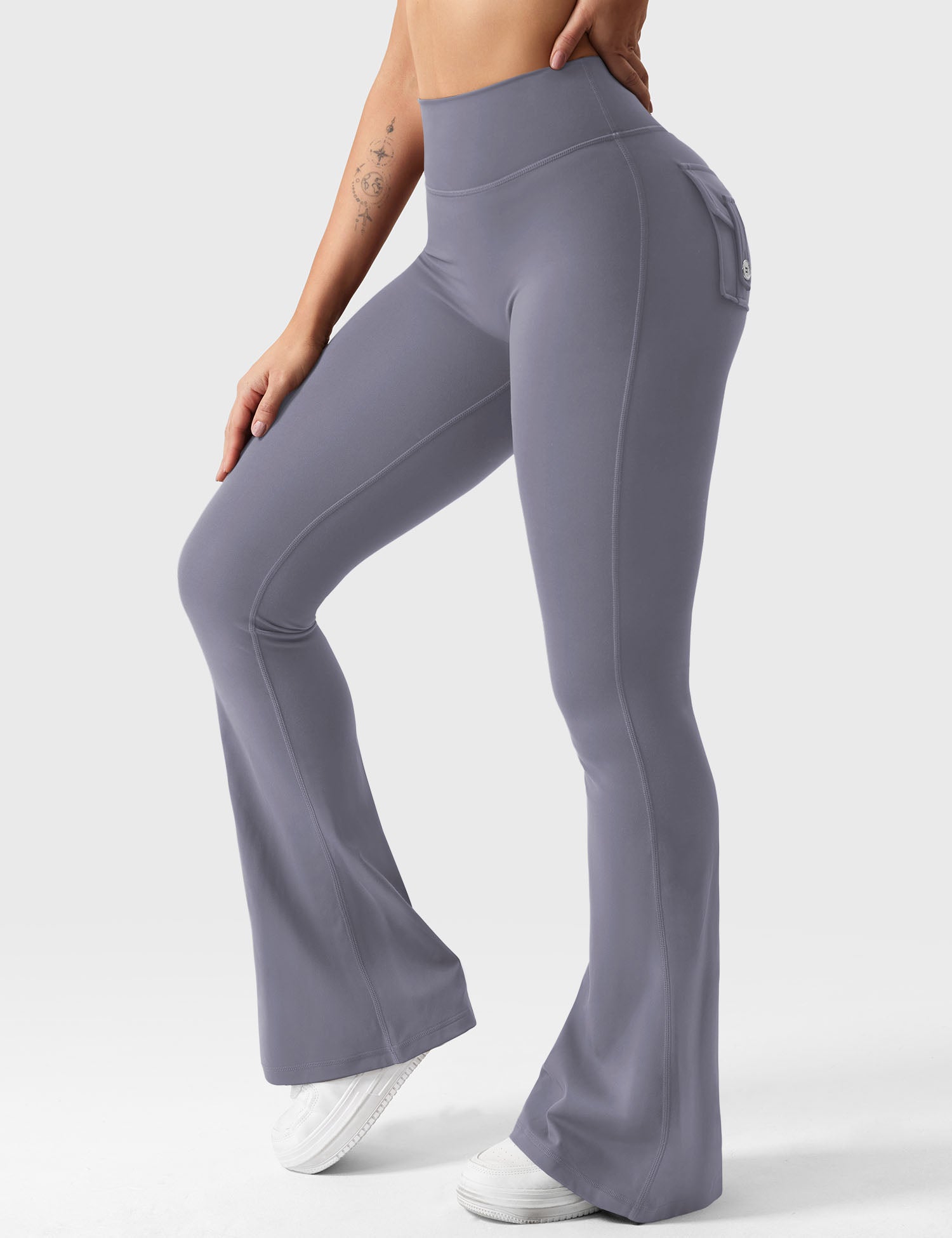 Velouré Brittany Flared Leggings with Pockets