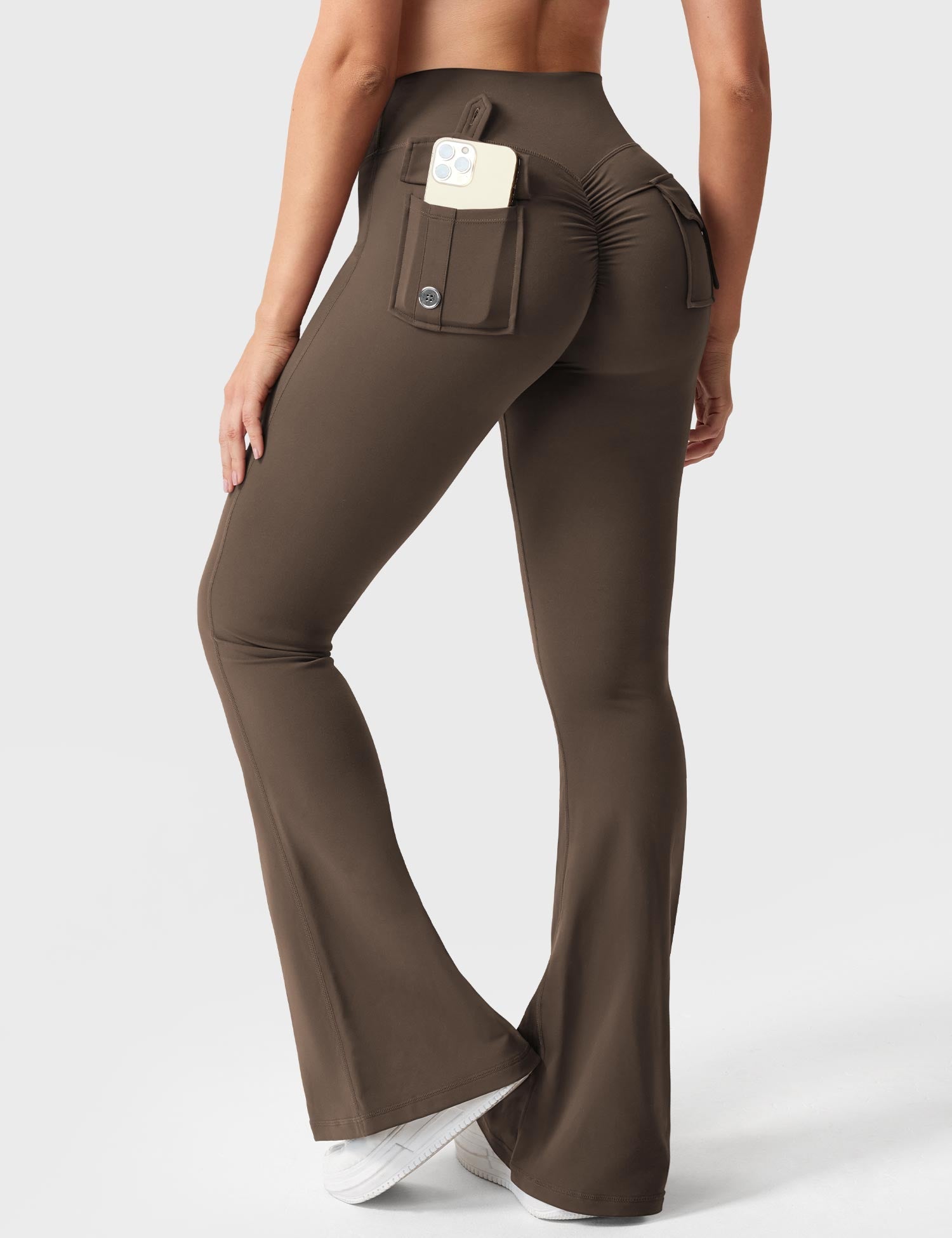 Velouré Brittany Flared Leggings with Pockets