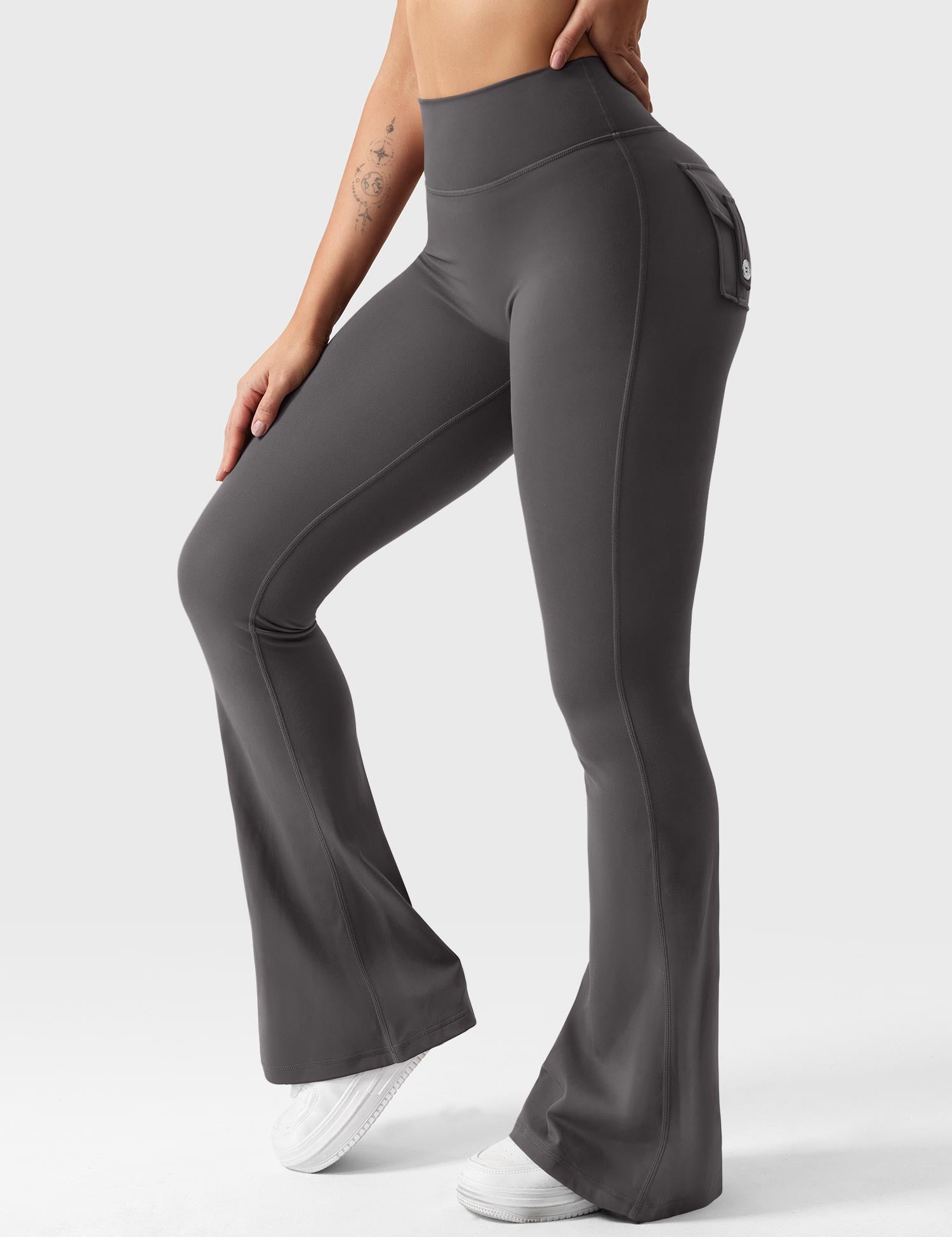 Velouré Brittany Flared Leggings with Pockets