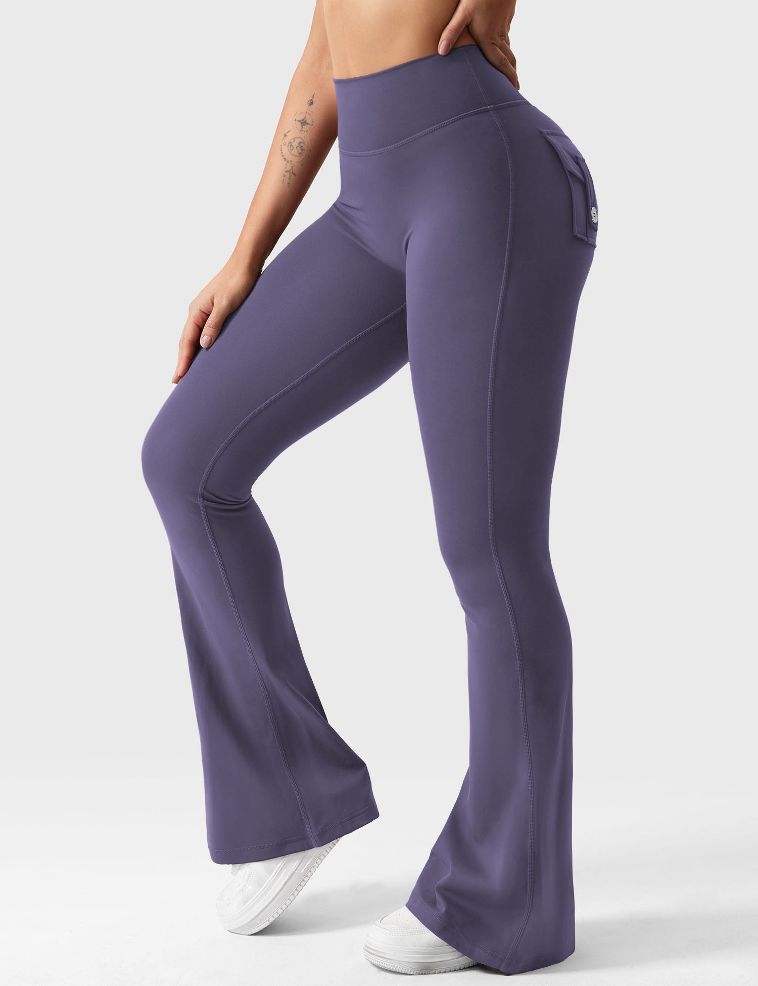 Velouré Brittany Flared Leggings with Pockets