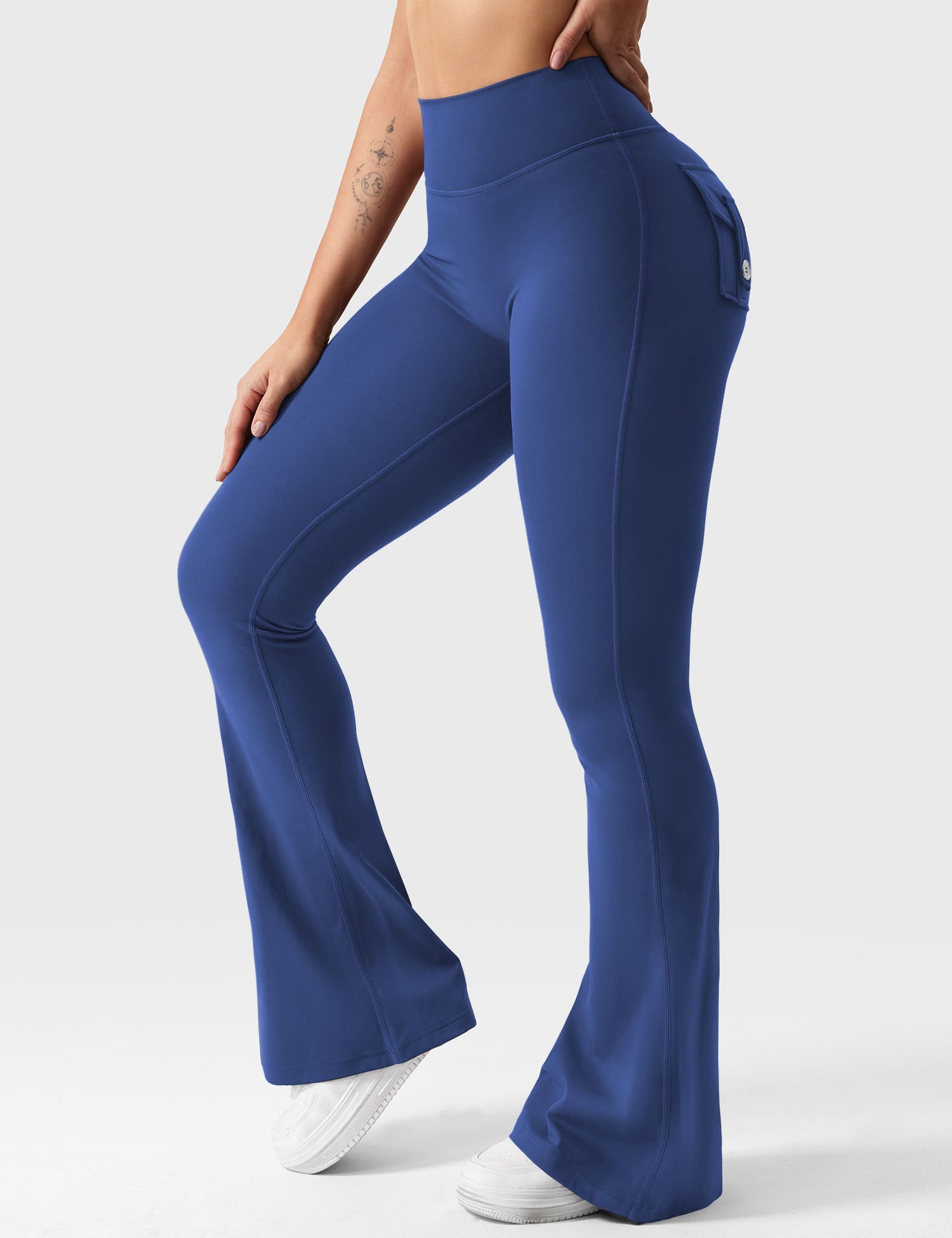 Velouré Brittany Flared Leggings with Pockets