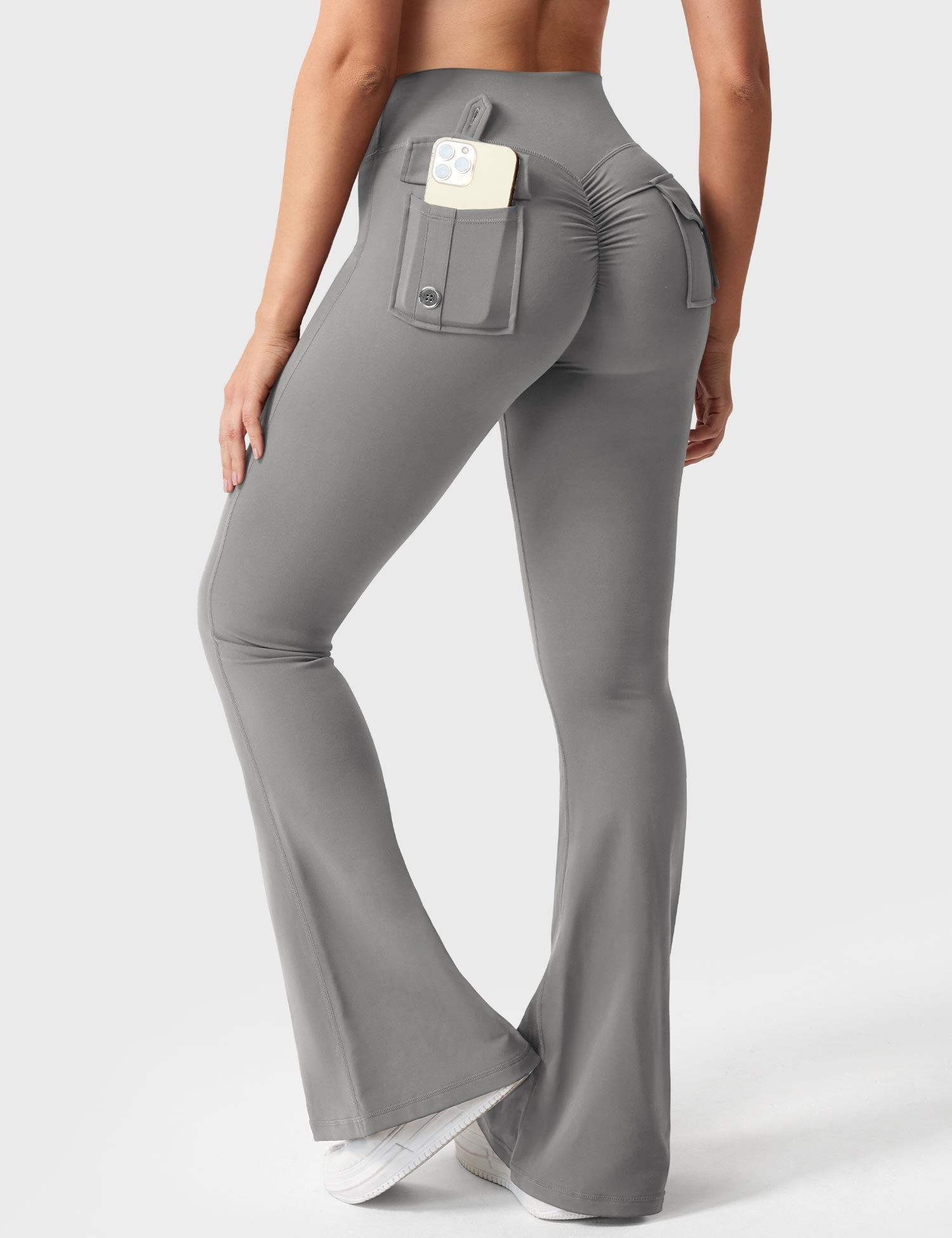 Velouré Brittany Flared Leggings with Pockets