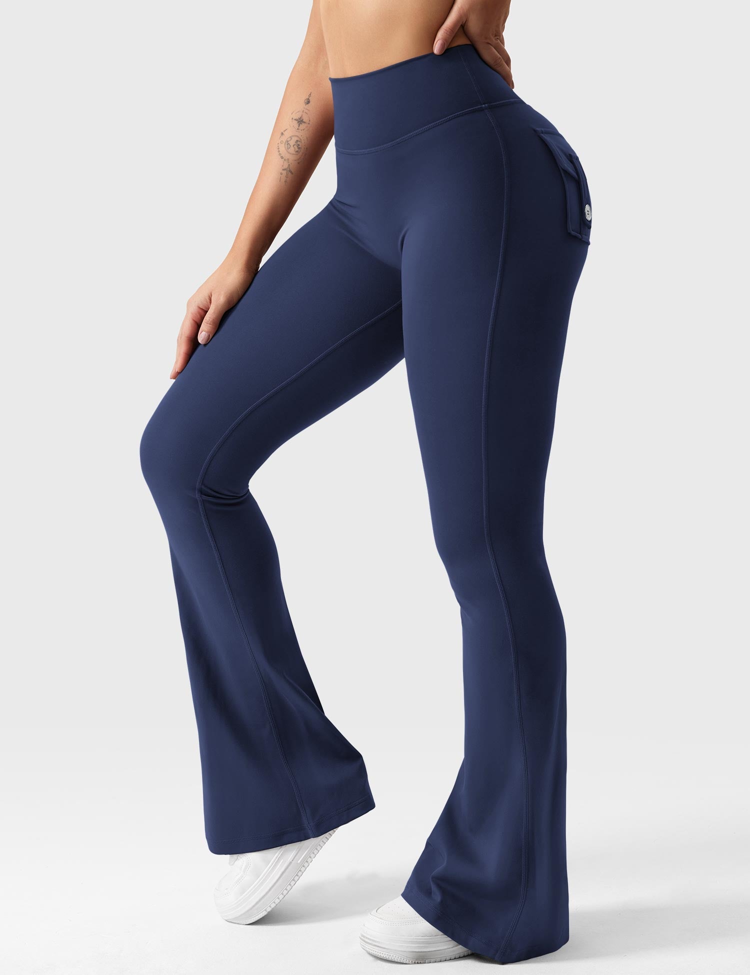 Velouré Brittany Flared Leggings with Pockets