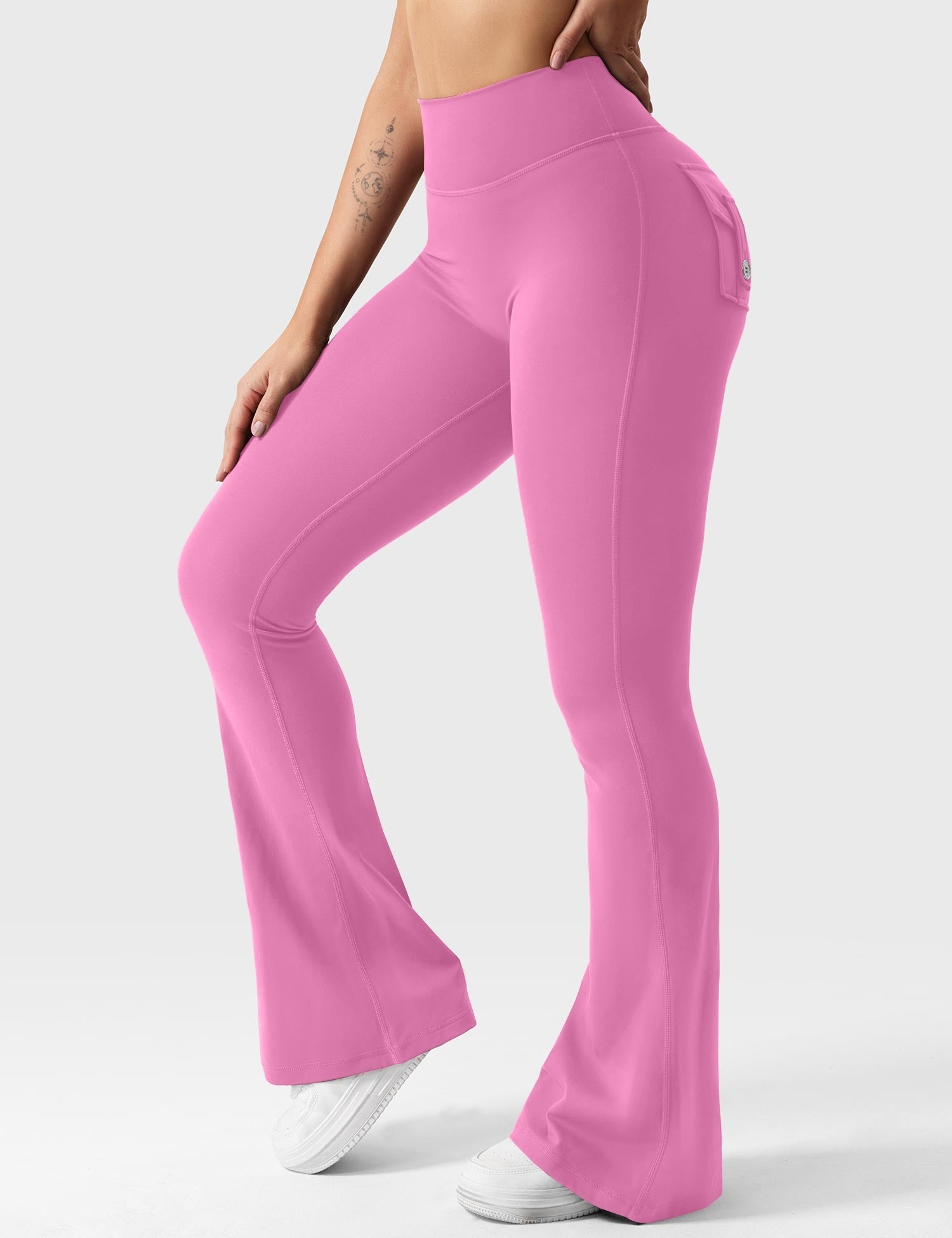 Velouré Brittany Flared Leggings with Pockets