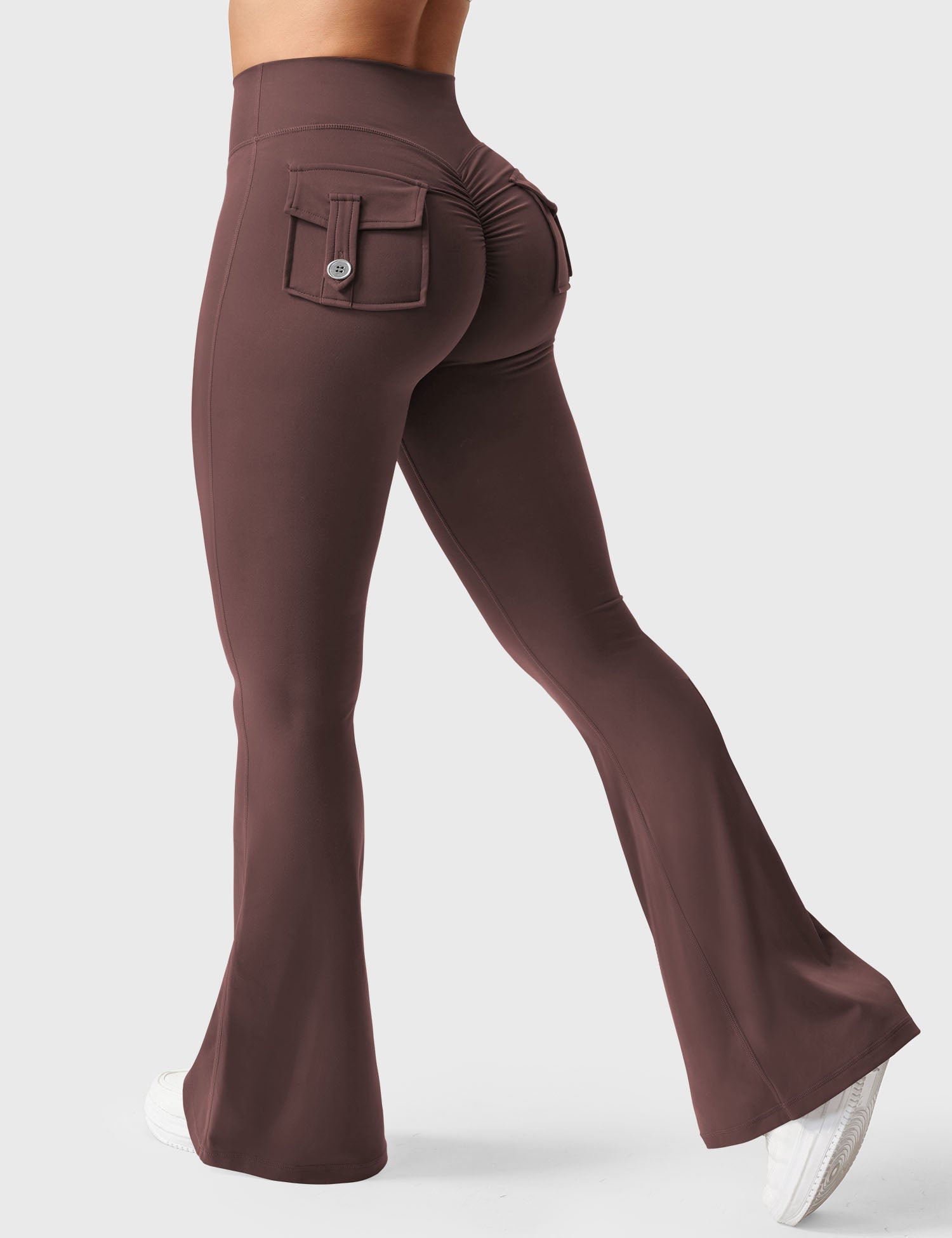 Velouré Brittany Flared Leggings with Pockets