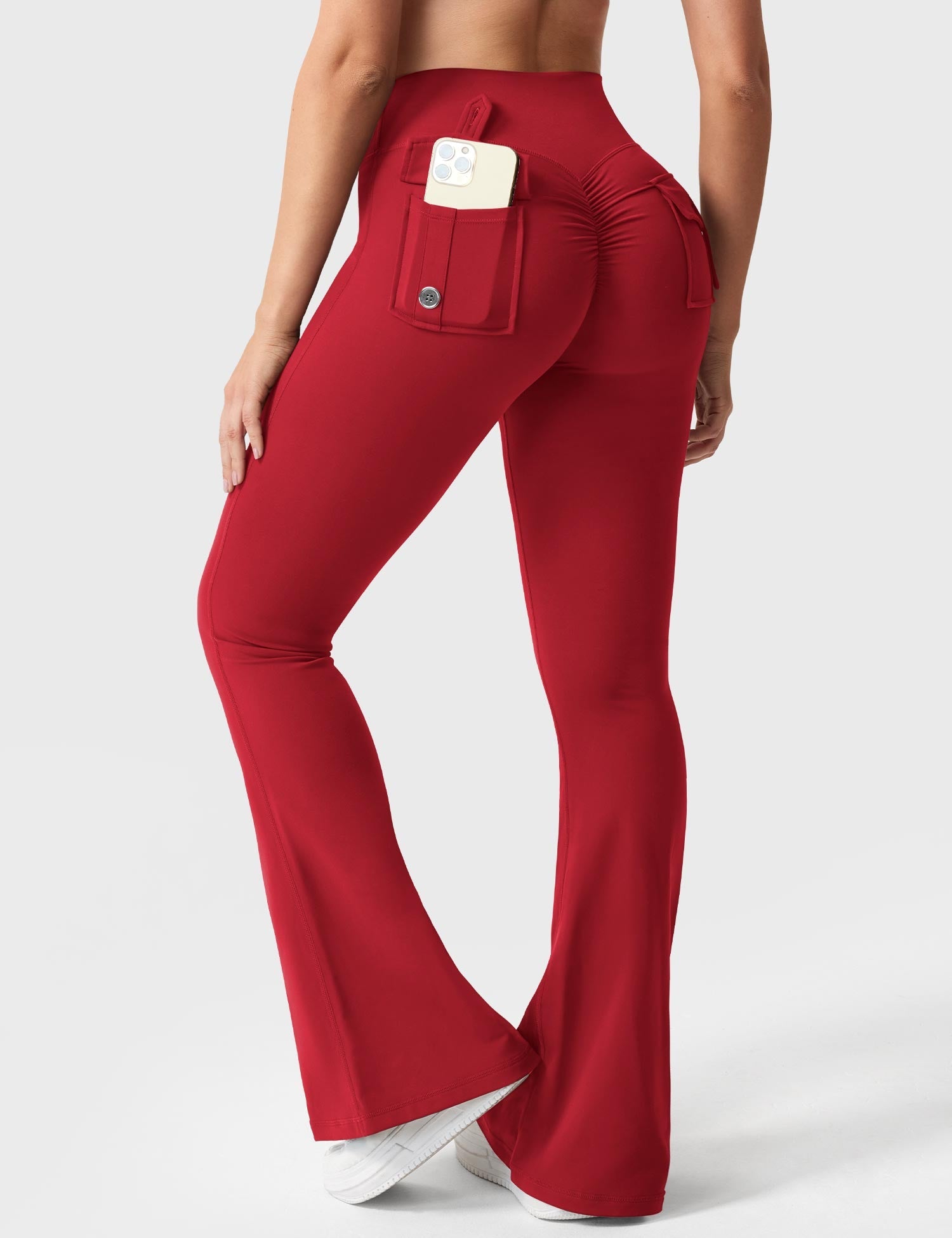 Velouré Brittany Flared Leggings with Pockets