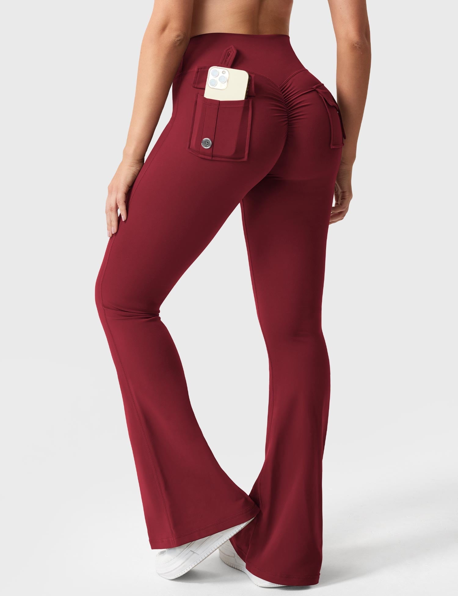 Velouré Brittany Flared Leggings with Pockets