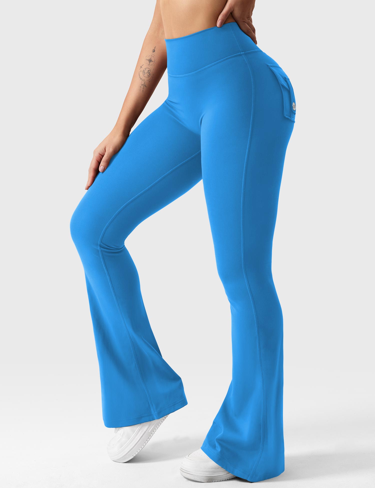 Velouré Brittany Flared Leggings with Pockets